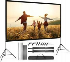 Projekcinis ekranas VISULAPEX 100 colių HD 4K su aliuminiu stovu