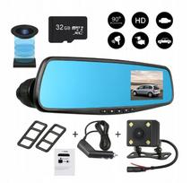 Automobilio veidrodinis vaizdo registratorius 1080P FULL HD su 32GB SD kortele