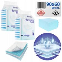 Vienkartiniai paklotai MEDIBED PLUS 90x60, nesterilūs, PREMIUM, 960 ml, 2x30 vnt