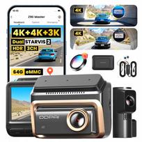 Vaizdo registratorius DDPAI Z90 Master 4K HDR su priekine ir galine kamera, 4G modulis