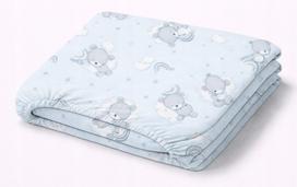 Perklojamas vystymo stalas 80x50 flanelė Bear Rainbow Blue Szymex
