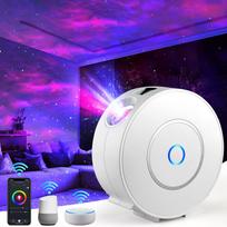 LED žvaigždžių projektorius RGB, išmanus naktinis apšvietimas su lazeriu, 3D, nuotolinio valdymo pultu, WiFi