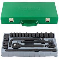 Galvučių rinkinys su terkšle 1/2" 8-32 mm 24 vnt. Rockforce
