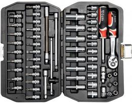 Įrankių rinkinys YATO su terkšle 56 vnt. 1/4" YT-14501