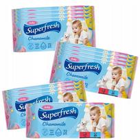 Drėgnos servetėlės kūdikiams Superfresh, ramunėlių, 12 x 72 vnt.