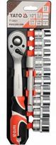 Galvučių rinkinys su terkšle 1/2" 12 vnt. YT-38821 Yato