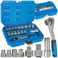 Galvučių rinkinys GEKO G13552, 10–24 mm, 17 vnt.