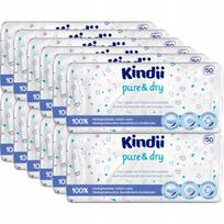 Sausos biodegraduojančios KINDII servetėlės, 12 x 50 vnt.
