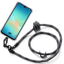 Case for Samsung Galaxy A27 5G, Shockproof Reinforced Protection with Sturdy Grey Lanyard pilka