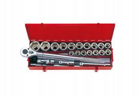 Raktų galvučių rinkinys KING TONY 3/4'' 23 vnt. 21-50 mm