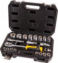 Galvučių rinkinys 1/2" 10–32 mm, CrV, 72 dantų terkšlė, 21 vnt.