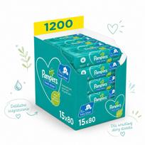 Vaikiškos drėgnos servetėlės Pampers Fresh Clean 15x80 vnt.