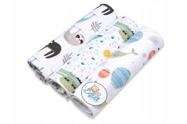 Kūdikių bambukinės sauskelnės Ega, 3 vnt., 60x60, SET 8 Sloth