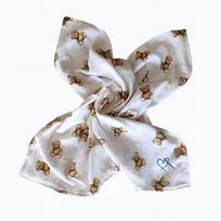 Pliušinis muslininis vystyklas Premium 100x100 Fairytale Bears
