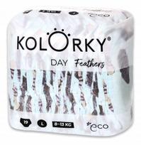 Ekologiškos sauskelnės Kolorky Day Feathers M 5-8 kg