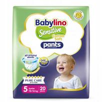 Sauskelnių kelnaitės BABYLINO Pants 5 Junior 10-16 kg 20 vnt Sensitive