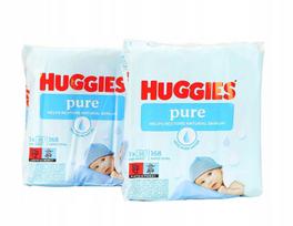 Drėgnos servetėlės Huggies Pure Triplo 2 x 168 vnt.