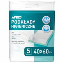 Higieniniai paklotai APTEO 40 cm x 60 cm, 5 vnt.