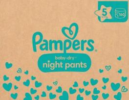 Sauskelnės Pampers Night 5 dydžio (11-17 kg), 160 vnt.