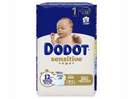 Sauskelnės DODOT sensitive size1 (2-5kg) 58 vnt