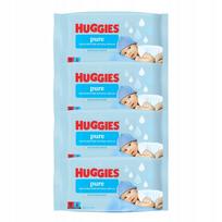 Drėgnos servetėlės kūdikiams Huggies Pure, 4 x 56 vnt.
