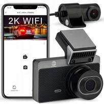Vaizdo registratorius YUEMI Y7 2K WiFi su galine kamera