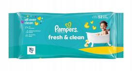 Drėgnos servetėlės vaikams PAMPERS Fresh Clean, 52 vnt.