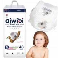 Vienkartinės sauskelnės vaikams AIWIBI Australia, 5 dydis, 12-17 kg, 48 vnt.