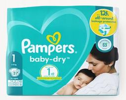 Sauskelnės Pampers Baby-Dry 1 dydis, 37 vnt.