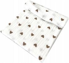 Vystyklas MUSLIN PREMIUM DOUBLE GAZE 30x30 cm HEARTS