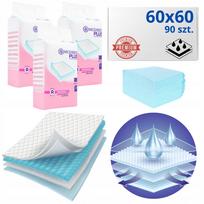 Vystymo paklotai MEDIBED PLUS 60x60 ne sterilūs PREMIUM 610ml 90 vnt.