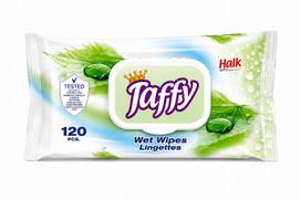 Drėgnos servetėlės Taffy 120 vnt. dermatologiškai patikrintos