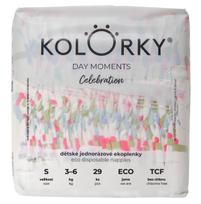 Vienkartinės sauskelnės Kolorky DAY Moments Celebration EKO S 3-6 kg 29 vnt.