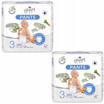 Vaikiškos sauskelnės HAPPY PANTS 3 MIDI 6-11KG, 26 vnt., 2 pakuotės