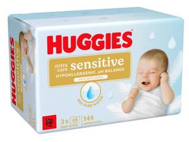 Drėgnos servetėlės HUGGIES Extra Care Sensitive (3x48 vnt.)