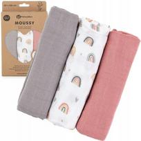 Muslino sauskelnių Petite&Mars Moussy Rose Rainbows
