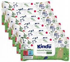 Drėgnos servetėlės jautriai kūdikių odai Kindii NATURAL BALANCE, 6 vnt.