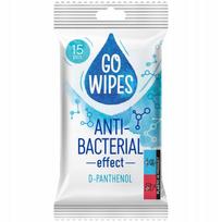 Antibakterinės rankų servetėlės su D-Panthenol GoWipes, 15 vnt.