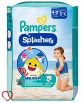 Plaukimo sauskelnės Pampers Splashers, 4-5 dydis, 9-15 kg, 11 vnt.