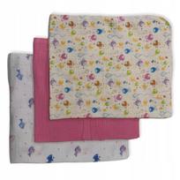 Mini sauskelnių muslino šluostės 38x38, 3 vnt., Dolphin Animals Roses
