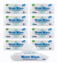 Drėgnos servetėlės Pure Water Wipes 99,9% vandens BIO, 9 x 60 vnt. (540 vnt.)