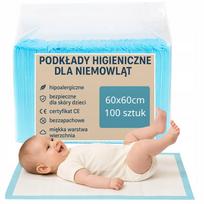 Sugeriantys kūdikių vystymo paklotai 60x60, 100 vnt., stori