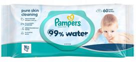 Drėgnos servetėlės Pampers Aqua 99% Water, 9 x 60 vnt.