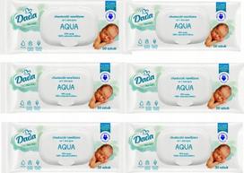 Drėgnos servetėlės DADA Pure Care AQUA 99% vandens, 6 x 52 vnt.