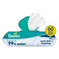 Drėgnos servetėlės Pampers Aqua 99% Water, 60 vnt.