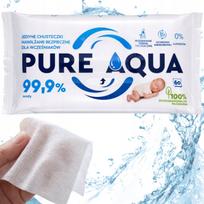 Drėgnos servetėlės kūdikiams PURE AQUA 99,9% vandens, 60 vnt.