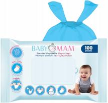 Kvapnios maišeliai panaudotoms sauskelnėms BABYMAM, 100 vnt.