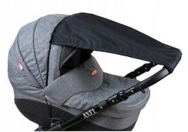 Vežimėlio stogelis BabyLux, juodas, atsparus vandeniui