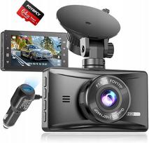 Automobilio priekinė kamera 2K su 64GB kortele