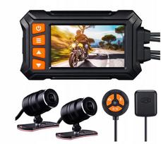 Vaizdo registratorius A12 motociklui, 2x Full HD kamera, 3″, nuotolinis valdymas, WiFi, GPS